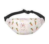 Smiling Rabbit Reise-Hüfttasche, geeignet für Sport, Laufen, Radfahren, Reisen, Angeln, Jungen, große Crossbody-Hüfttasche