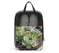 Smiling Succulents Smiling Succulents Shoe Bag Travel Shoe Organizer with Zipper Golf Shoe Dust Bags for Man And Women Shoes Storage Pouch for Travel Waterproof Shoes Tote Sneaker Bags