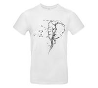 Smilo & Bron Herren T-Shirt mit Motiv Baum in Form eines Elefanten-Kopfes Bedruckt Weiß White 4XL