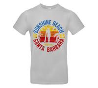 Smilo & Bron Herren T-Shirt mit Motiv Santa Barbara Bedruckt Grau Pacific Grey XXL