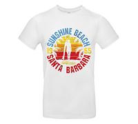 Smilo & Bron Herren T-Shirt mit Motiv Santa Barbara Bedruckt Weiß White XL