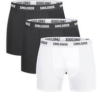 SMILODOX Boxershorts 3er Pack Larry (124886) S Schwarz / Weiß