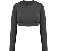 SMILODOX Crop Longsleeve Tisha (124733) L Anthrazit