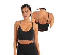 SMILODOX Crop Top Damen Lunara, Slim Fit Sporttop, ärmelloses Oberteil mit V-Ausschnitt, elastisches Stretch Material, figurbetonte Passform, Fitness Top, Gym Shirt, Activewear für Sport und Alltag