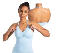 SMILODOX Crop Top Damen Malena, Cropped Neckholder Sporttop mit Ringdetails, Raffung & Rückenfrei, Tanktop nahtlos & figurbetont, ideal für Sport, Freizeit, Yoga & stylische Active Looks