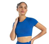 SMILODOX Crop Top Damen Soheli, Seamless Bauchfreies T-Shirt mit kurzem Ärmel & elastischem Bund, Figurbetonter Schnitt, strukturierte Kontur, ideal für Fitness, High-Waist-Looks, Training & Alltag