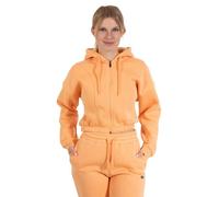 SMILODOX Crop Zip Hoodie Damen Elma, Oversize Fit Kapuzen Zip Pullover mit Ton-in-Ton Reißverschluss, Langarm Sweatshirt, Bequem und Vielseitig Kombinierbar, Optimal für Sport, Streetstyle und Alltag