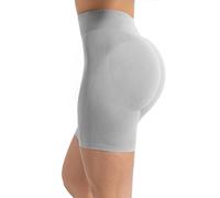 SMILODOX Damen Shorts Batik Ruth Scrunch - Shaped Fit Kurze Hose - 100% Blickdicht, V-Shape Bund, Lift Up Line, rutschfest, Einzigartige Bleached-Waschung - Perfekt für Fitness, Yoga, Freizeit