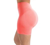 SMILODOX Damen Shorts Batik Ruth Scrunch - Shaped Fit Kurze Hose - 100% Blickdicht, V-Shape Bund, Lift Up Line, rutschfest, Einzigartige Bleached-Waschung - Perfekt für Fitness, Yoga, Freizeit