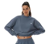 SMILODOX Damen Sweatshirt Amelia - Oversize Crop Pullover, Langarmshirt Mit Rundhalsausschnitt, Sweatjacke Aus Komfortablem Material - Ideal Für Sport & Freizeit