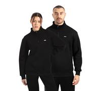 SMILODOX Half Zip Sweatshirt Unisex Jago, Regular Fit Pullover Herren und Damen, weicher Sweatstoff, graviertes Metallabel auf der Brust, hoher Kragen, Langarmshirt für Sport, Streetstyle und Alltag