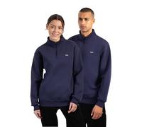 SMILODOX Half Zip Sweatshirt Unisex Jago, Regular Fit Pullover Herren und Damen, weicher Sweatstoff, graviertes Metallabel auf der Brust, hoher Kragen, Langarmshirt für Sport, Streetstyle und Alltag