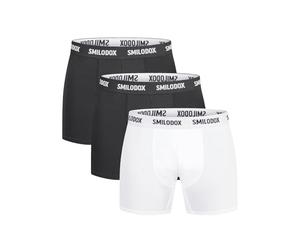 SMILODOX Herren Boxershorts 3er Pack, Unterhosen im Shaped Fit mit normalem Bund, Bequeme Baumwoll Unterwäsche mit elastischem Sitz, atmungsaktiv, Marken Boxershorts