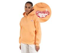 SMILODOX Hoodie Damen Riva, Oversize Fit Pullover mit großer Kapuze und Herz Print, bequemes Sweatshirt, weicher Flauschiger Stoff Kapuzenpullover, Idealer Sweater für Freizeit und Sport