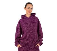 SMILODOX Hoodie Damen Siara, Relaxed Fit Swaeter, Kapuzenpullover mit Leo Print Muster, Verstellbarer Kordelzug, Weiches Sweat-Material, Lässiger Look, Gym Hoodie, Freizeit, Alltag