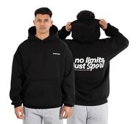 SMILODOX Hoodie Herren Fortes, Oversize Kapuzen Pullover, Optimaler Sewater für Sport, Bequemes Sweatshirt, Langarm Hoody, Pulli Bequem und Vielseitig Kombinierbar, Fitness und Alltag