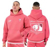 SMILODOX Hoodie Herren Striver, Oversized Kapuzenpullover mit Kängurutasche und Backprint, Pullover mit Rippbündchen, Streetwear, Baggy Fit, Casual Fit, Sportbekleidung für Gym & Freizeit