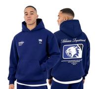 SMILODOX Hoodie Herren Striver, Oversized Kapuzenpullover mit Kängurutasche und Backprint, Pullover mit Rippbündchen, Streetwear, Baggy Fit, Casual Fit, Sportbekleidung für Gym & Freizeit