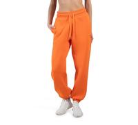 SMILODOX Jogginghose Damen Lyanna, Oversize Sweatpants mit Taschen, Kordelzug am Bund, Metalllabel auf dem Oberschenkel, weichem Material, Bequeme Freizeithose für Sport, Streetstyle und Alltag