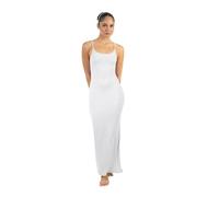 SMILODOX Kleid Damen Maxi Dress Aveline, figurbetontes Rippstrickkleid mit Spaghettiträgern, knöchellang, elastisches Sommerkleid Damen, Schlitz hinten, Strandkleid für Alltag und besondere Anlässe