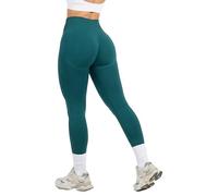 SMILODOX Leggings Damen Amaze Pro mit Scrunch, Butt Lift Sporthose High Waist V-Shape Trainingshose Seamless Blickdicht Yogahose Für Sport Fitness Alltag, Größe:M, Color:Dunkelgrün