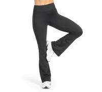 SMILODOX Leggings Damen Aurica, Figurbetonte High Waist Schlagleggings mit 3D Rubber Print, Ausgestelltem Bein, Schlaghose maximale Bewegungsfreiheit für Training, Alltag und Sport