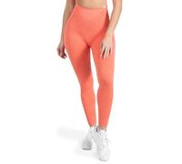SMILODOX Leggings Damen High Waist Amaze RIPP, Blickdichte Sporthose aus Rippstoff, V-Shape Seamless Scrunch Sport Leggins, Squat-Sicher für Yoga Fitness & Alltag, Größe:XS, Color:Orange Melange