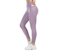 SMILODOX Leggings Damen Kelsy, High Waist Sportleggings mit V-Bund & seitlichen Eingrifftaschen, nahtlos im Schritt, figurformende & elastische Yogahose, ideal für Alltag, Fitness, Freizeit & Training