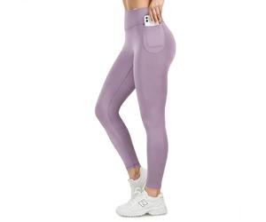 SMILODOX Leggings Damen Kelsy, High Waist Sportleggings mit V-Bund & seitlichen Eingrifftaschen, nahtlos im Schritt, figurformende & elastische Yogahose, ideal für Alltag, Fitness, Freizeit & Training