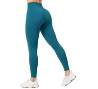 SMILODOX Leggings Damen Slayton Scrunch, Seamless Push-Up Sporthose High Waist V-Shape Bund Sportleggings Invisible Scrunch Blickdicht Yogahose für Fitness Gym Yoga & Alltag, Größe:S, Color:Petrol