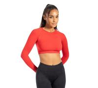 SMILODOX Longsleeve Damen Bethy, Seamless Cropped, elastisch und atmungsaktiv, kurzer Schnitt für Bewegungsfreiheit, Trainingsshirt, strapazierfähig und komfortabel, optimal für Pilates, Yoga und Gym