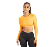 SMILODOX Longsleeve Damen Bethy, Seamless Cropped, elastisch und atmungsaktiv, kurzer Schnitt für Bewegungsfreiheit, Trainingsshirt, strapazierfähig und komfortabel, optimal für Pilates, Yoga und Gym
