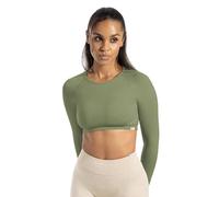 SMILODOX Longsleeve Damen Bethy, Seamless Cropped, elastisch und atmungsaktiv, kurzer Schnitt für Bewegungsfreiheit, Trainingsshirt, strapazierfähig und komfortabel, optimal für Pilates, Yoga und Gym