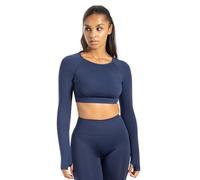 SMILODOX Longsleeve Damen Linnea, Sportshirt mit Rückenausschnitt und Snatched Bund, Funktionsshirt Extra Lange Ärmel mit Daumenloch, Figurbetontes Langarmshirt für Gym, Yoga und Freizeit