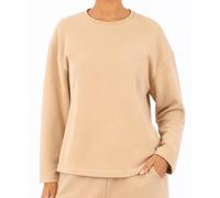 SMILODOX Longsleeve Damen Sirel Oversize Fit, Langarmshirt, Sport Oberteil mit minimalistischem Design, Rundhalsausschnitt, Dezentes Logo-Stitching, Lässige Silhouette, für Gym & Freizeit