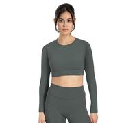 SMILODOX Crop Longsleeve Tisha (124733) L Grün