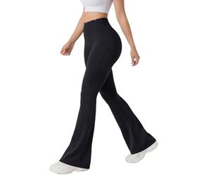 SMILODOX Schlaghose Leggings Damen Loreen, Flared Seamless Sportleggings, Slim Fit Booty Yogahose, Sporthose Blickdicht, Elastische Fitnessleggings für Workout, Gym, Yoga & Alltag
