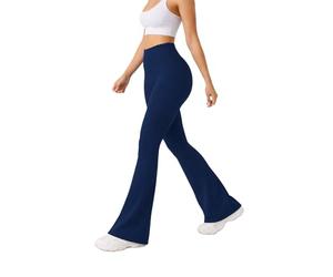 SMILODOX Schlaghose Leggings Damen Loreen, Flared Seamless Sportleggings, Slim Fit Booty Yogahose, Sporthose Blickdicht, Elastische Fitnessleggings für Workout, Gym, Yoga & Alltag