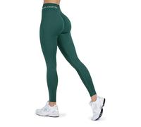 SMILODOX Scrunch Butt Leggings Damen Azura - High Waist Seamless Sporthose - Blickdichte Push-Up Booty Leggins Hose - Squat-Sicher für Sport Yoga Fitness Gym Workout, Größe:L, Color:Grün