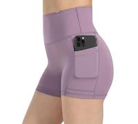 SMILODOX Shorts Damen Lissa, High Waist Radlerhose mit figurformendem Bund & seitlichen Eingrifftaschen, Training Shorts elastisch & enganliegend, ideal für Training, Alltag, Fitness & Yoga