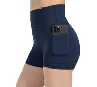 SMILODOX Shorts Damen Lissa, High Waist Radlerhose mit figurformendem Bund & seitlichen Eingrifftaschen, Training Shorts elastisch & enganliegend, ideal für Training, Alltag, Fitness & Yoga