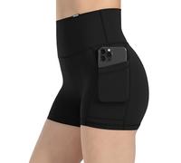 SMILODOX Shorts Damen Lissa, High Waist Radlerhose mit figurformendem Bund & seitlichen Eingrifftaschen, Training Shorts elastisch & enganliegend, ideal für Training, Alltag, Fitness & Yoga
