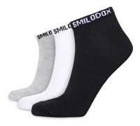 SMILODOX Sneaker Socken 3er Pack 3er Sneaker Socks (124828) 35 - 38 Schwarz / Grau / Weiß
