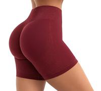 SMILODOX Sport Shorts Damen Amaze Pro Scrunch, Seamless Blickdichte Radlerhose, Unsichtbarer Scrunch-Effekt, V-Shape High Waist Kurze Sporthose, Hoher Bund Biker Shorts für Yoga, Fitness & Gym