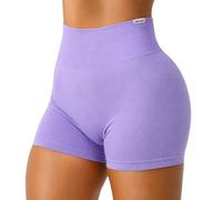 SMILODOX Sport Shorts Damen Amaze Ultra, Seamless Blickdichte Radlerhose, Unsichtbarer Scrunch-Effekt, V-Shape High Waist Kurze Sporthose, Hoher Bund Biker Shorts für Yoga Fitness Gym