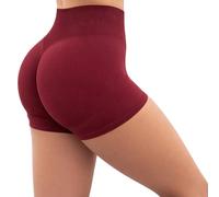 SMILODOX Sport Shorts Damen Amaze Ultra, Seamless Blickdichte Radlerhose, Unsichtbarer Scrunch-Effekt, V-Shape High Waist Kurze Sporthose, Hoher Bund Biker Shorts für Yoga Fitness Gym