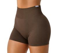SMILODOX Sport Shorts Damen Amaze Ultra, Seamless Blickdichte Radlerhose, Unsichtbarer Scrunch-Effekt, V-Shape High Waist Kurze Sporthose, Hoher Bund Biker Shorts für Yoga Fitness Gym