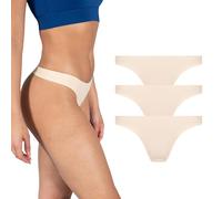 SMILODOX String Slip Felisha 3er Pack, Damen Tanga Shaped Fit, Unterhose mit normalem Bund, Nahtlose, rutschfeste & unsichtbare Seamless Unterwäsche, Eleganter Taillenslip