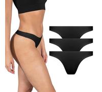 SMILODOX String Slip Felisha 3er Pack, Damen Tanga Shaped Fit, Unterhose mit normalem Bund, Nahtlose, rutschfeste & unsichtbare Seamless Unterwäsche, Eleganter Taillenslip
