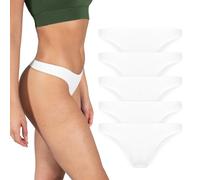 SMILODOX String Slip Felisha 5er Pack, Damen Tanga Shaped Fit, Unterhose mit normalem Bund, Nahtlose, rutschfeste & unsichtbare Seamless Unterwäsche, Eleganter Taillenslip